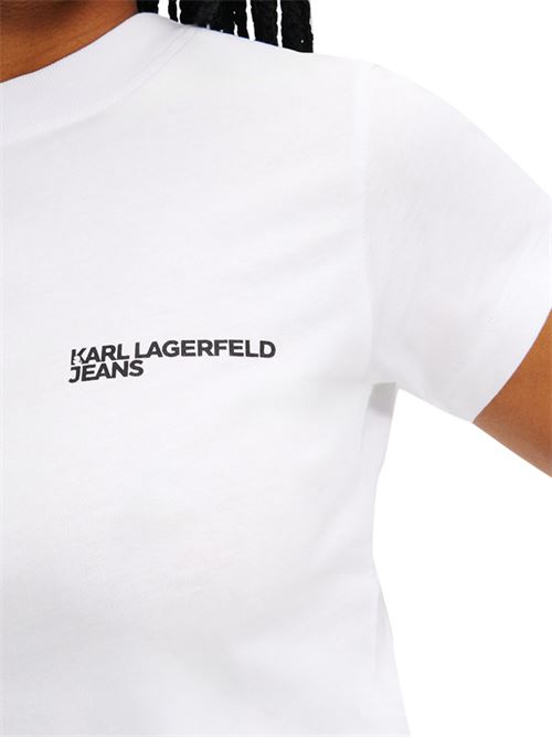 T-shirt bianca in cotone Karl Lagerfeld jeans | A1W17004100